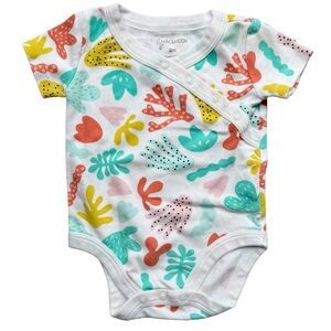 Mac & Moon 9 Months Baby Organic Cotton Bodysuit Coral Reef Print Onesie